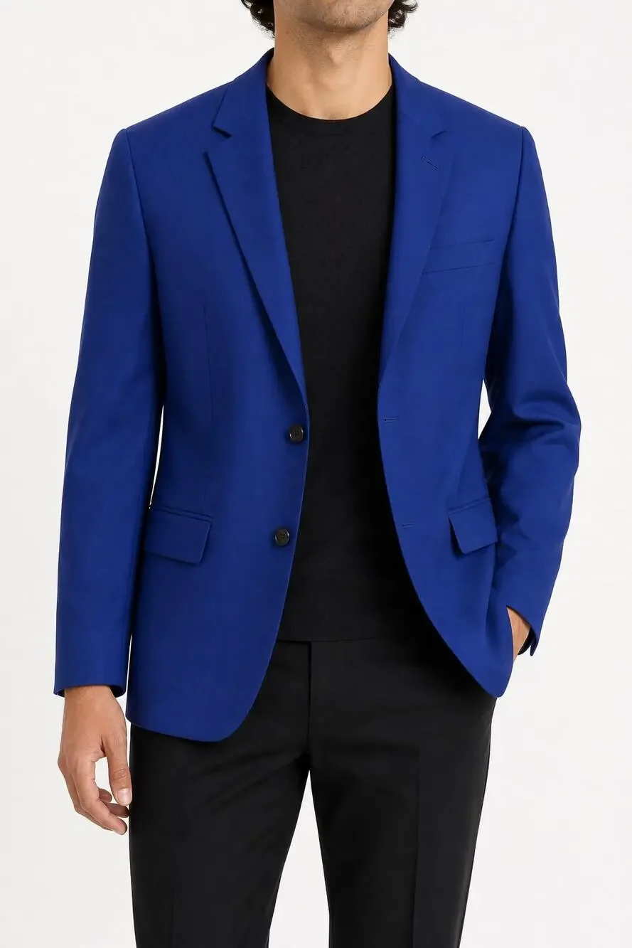 Paul Smith Soho Fit Blue Wool Mohair Sport Coat Blazer 38R Wedding Formal School